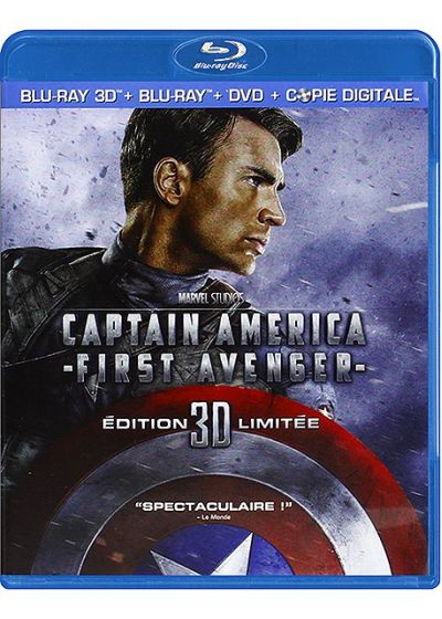 Captain America : The First Avenger (Combo Blu-ray 3D + Blu-ray + DVD + Copie digitale) - Blu-ray 3D