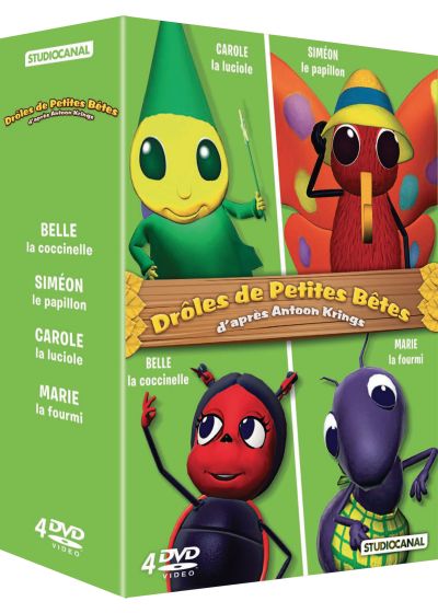 Drôles de petites bêtes - Coffret : Belle la coccinelle + Siméon le papillon + Carole la luciole + Marie la fourmi (Pack) - DVD