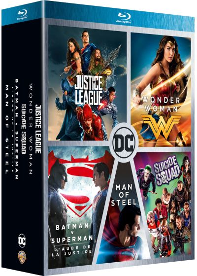 DC Universe - L'intégrale des 5 films : Justice League + Wonder Woman + Suicide Squad + Batman v Superman : L'aube de la justice + Man of Steel (Pack) - Blu-ray