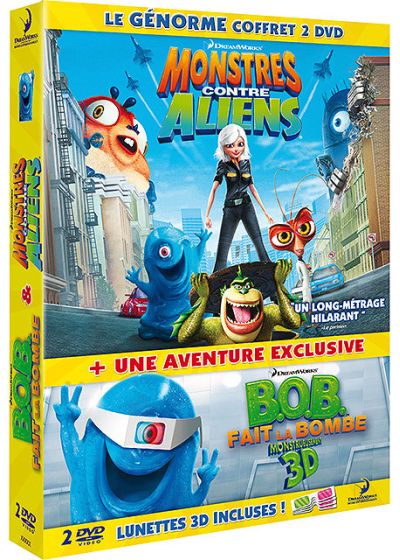 Monstres contre Aliens + B.O.B. fait la bombe - Monstrueusement en 3D (Pack) - DVD