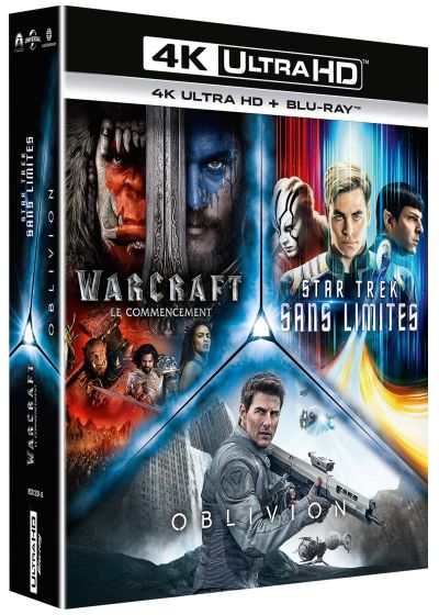 Science Fiction 4K - Coffret : Star Trek Sans limites + Warcraft : le commencement + Oblivion (4K Ultra HD + Blu-ray) - 4K UHD