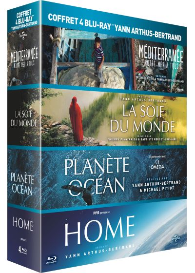 Coffret Yann Arthus-Bertrand - Planète Océan + La soif du monde + Home + Méditerranée, notre mer à tous (Pack) - Blu-ray