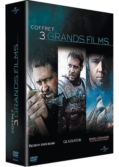 Russell Crowe - 3 grands films : Robin des Bois + Gladiator + Master and Commander - DVD