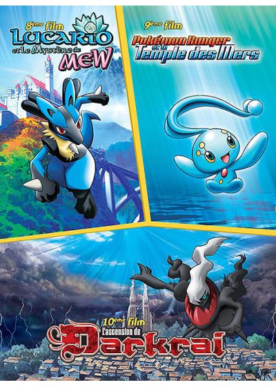 Pokémon - Coffret - Lucario et le mystère de Mew + Pokémon Ranger et le Temple des Mers + L'ascension de Darkrai (Édition Limitée) - DVD
