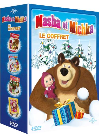 Masha et Michka - Le Coffret : Les Rois du cirque + Graines d'artistes + La Journée des confitures + Le Petit cheval bossu - DVD