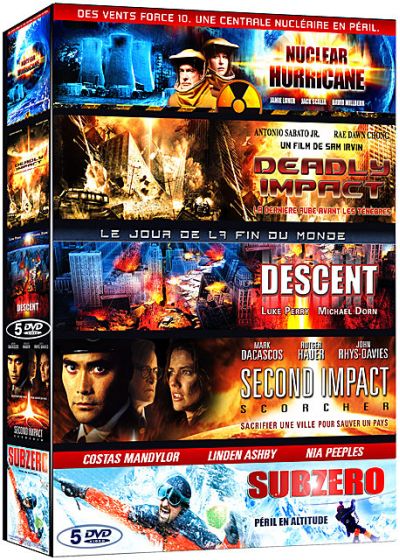 Péril nucléaire - Coffret 5 films : Nuclear Hurricane + Deadly Impact + Descent + Second Impact + Subzero (Pack) - DVD