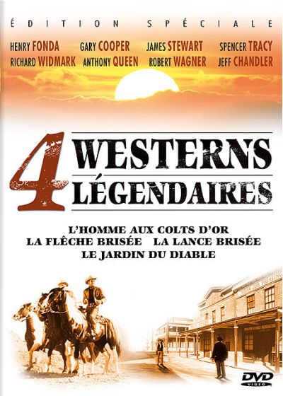 4 Westerns légendaires : L'homme aux Colts d'or + La flèche brisée + La lance brisée + Le jardin du diable (Pack) - DVD