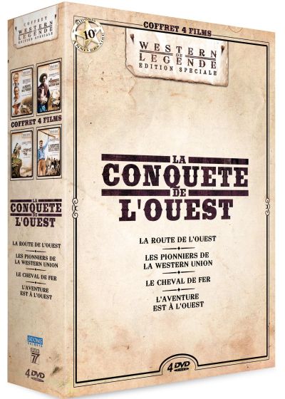 La Conquête de l'Ouest : La Route de l'Ouest + Les Pionniers de la Western Union + Le Cheval de fer + L'Aventure est à l'Ouest (Pack) - DVD