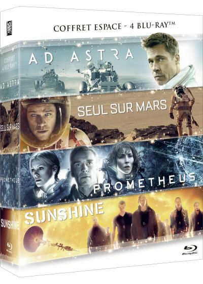 Ad Astra + Seul sur Mars + Prometheus + Sunshine - Coffret 4 films - Blu-ray
