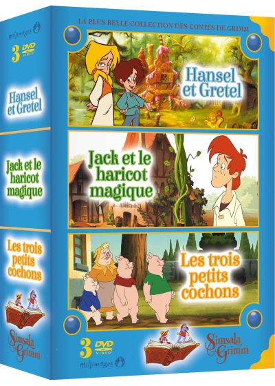 Simsala Grimm - Coffret Garçon : Hansel et Gretel + Jack et le haricot magique + Les trois petits cochons (Pack) - DVD