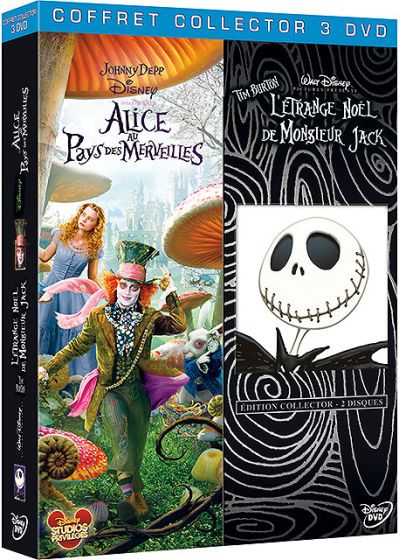 Alice au pays des merveilles + L'étrange Noël de Mr. Jack (Pack) - DVD