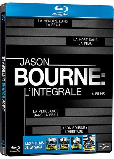 Jason Bourne - L'intégrale : La mémoire dans la peau + La mort dans la peau + La vengeance dans la peau + Jason Bourne : L'héritage (Pack Collector boîtier SteelBook) - Blu-ray