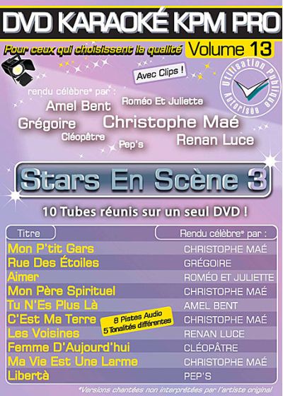 DVD Karaoké KPM Pro - Vol. 13 : Stars en scène 3 - DVD