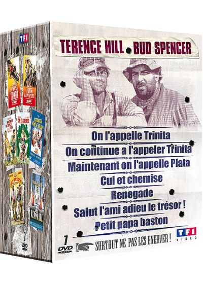 Terence Hill & Bud Spencer - Coffret - On l'appelle Trinita + On continue à l'appeler Trinita + Maintenant on l'appelle Plata + Cul et chemise + Renegade + Salut l'ami, adieu le trésor + Petit papa baston (Pack) - DVD