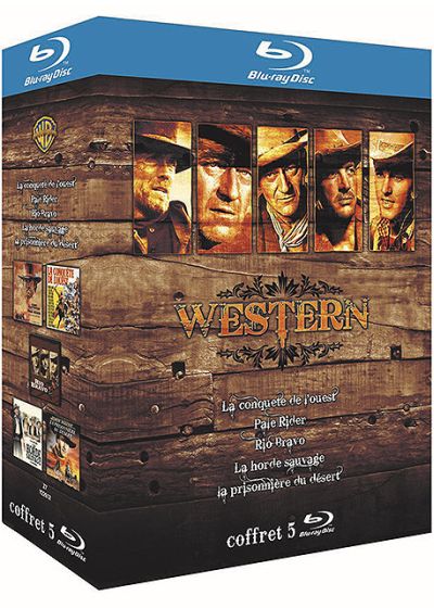 Coffret Western - La conquête de l'Ouest + Pale Rider + Rio Bravo + La horde sauvage + La prisonnière du désert - Blu-ray