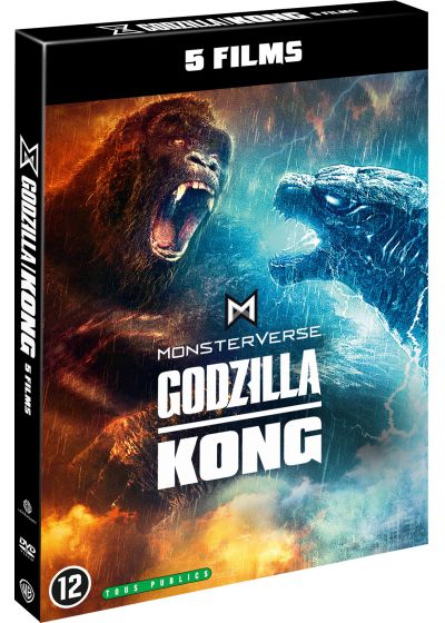 MonsterVerse (Godzilla/Kong) - Collection 5 films : Godzilla + Godzilla : Roi des monstres + Kong : Skull Island + Godzilla vs Kong + Godzilla x Kong : Le Nouvel Empire - DVD