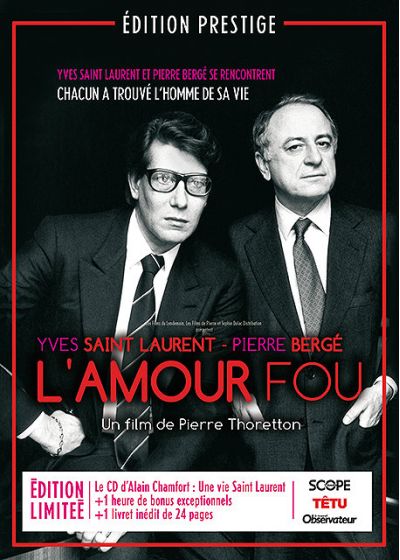 Yves Saint Laurent - Pierre Bergé, l'amour fou (Édition Prestige) - DVD
