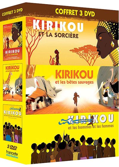 Kirikou et la sorcière + Kirikou et les bêtes sauvages + Kirikou et les hommes et les femmes - DVD