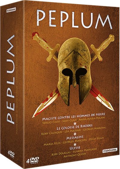 Peplum - Coffret - Maciste contre les hommes de pierre + Le colosse de Rhodes + Messaline + Ulysse (Pack) - DVD