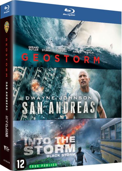 Coffret "Catastrophes naturelles" : Geostorm + San Andreas + Blackstorm (Pack) - Blu-ray