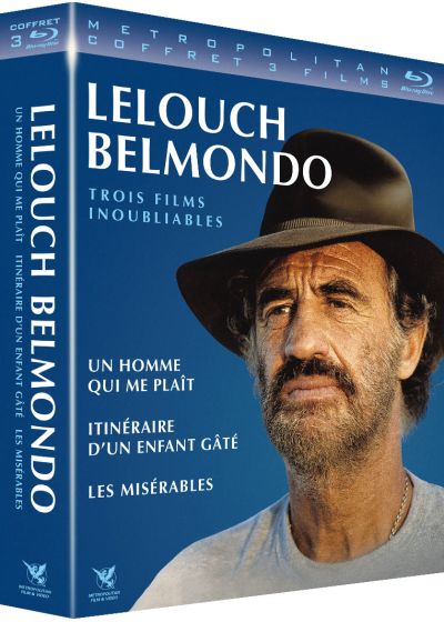 Claude Lelouch / Jean-Paul Belmondo : Un homme qui me plaît + Itinéraire d'un enfant gâté + Les Misérables (Édition Spéciale) - Blu-ray