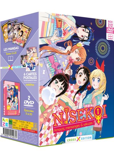 Nisekoi : Amours, mensonges & yakuzas ! - Saison 1, Box 2/2 (Cross Edition DVD + Manga) - DVD