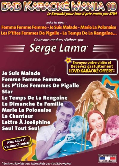 DVD Karaoké Mania 10 : Serge Lama - DVD